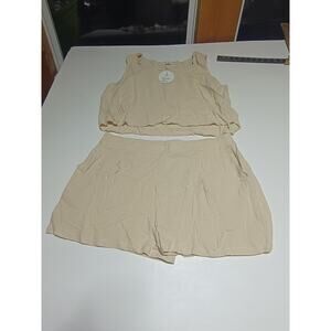 Anrabess Tank Top and Shorts Set - Tan - Size 2XL - NWT